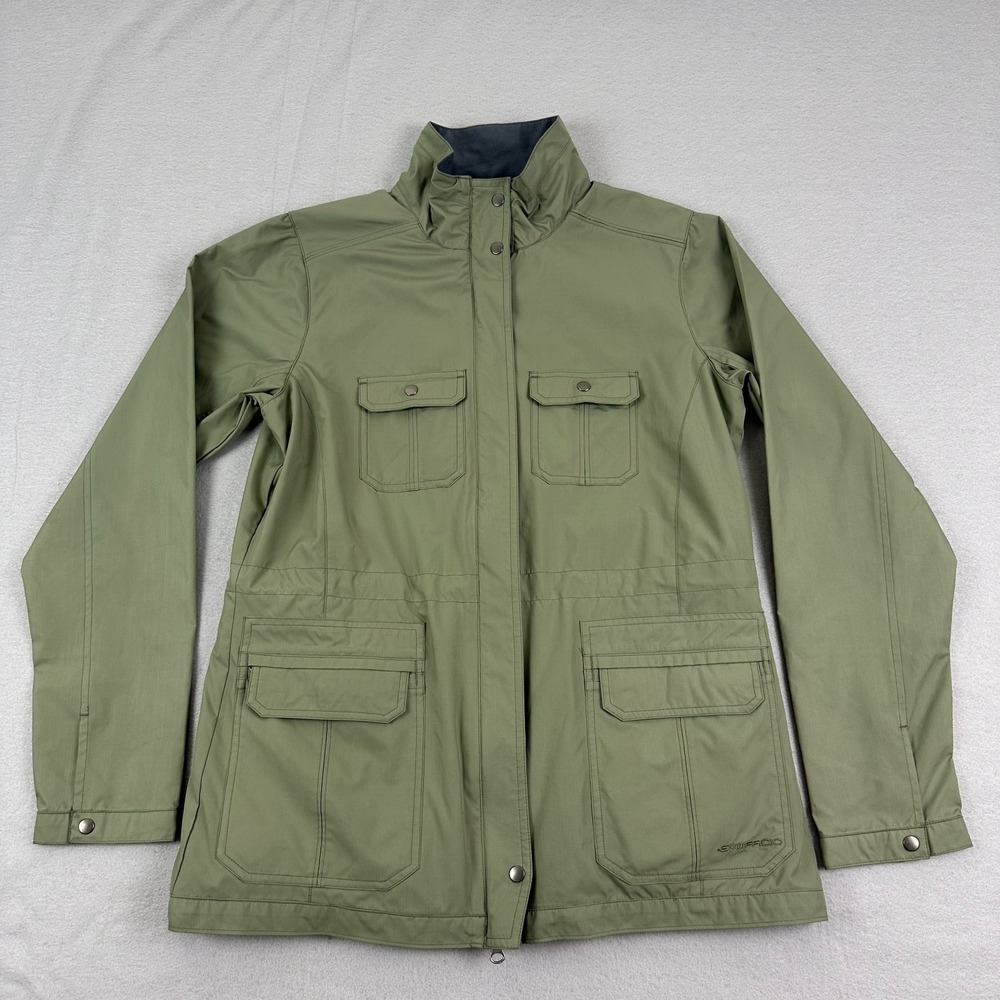 Exofficio womens FlyQ Travel Jacket small Lined utility cargo pockets